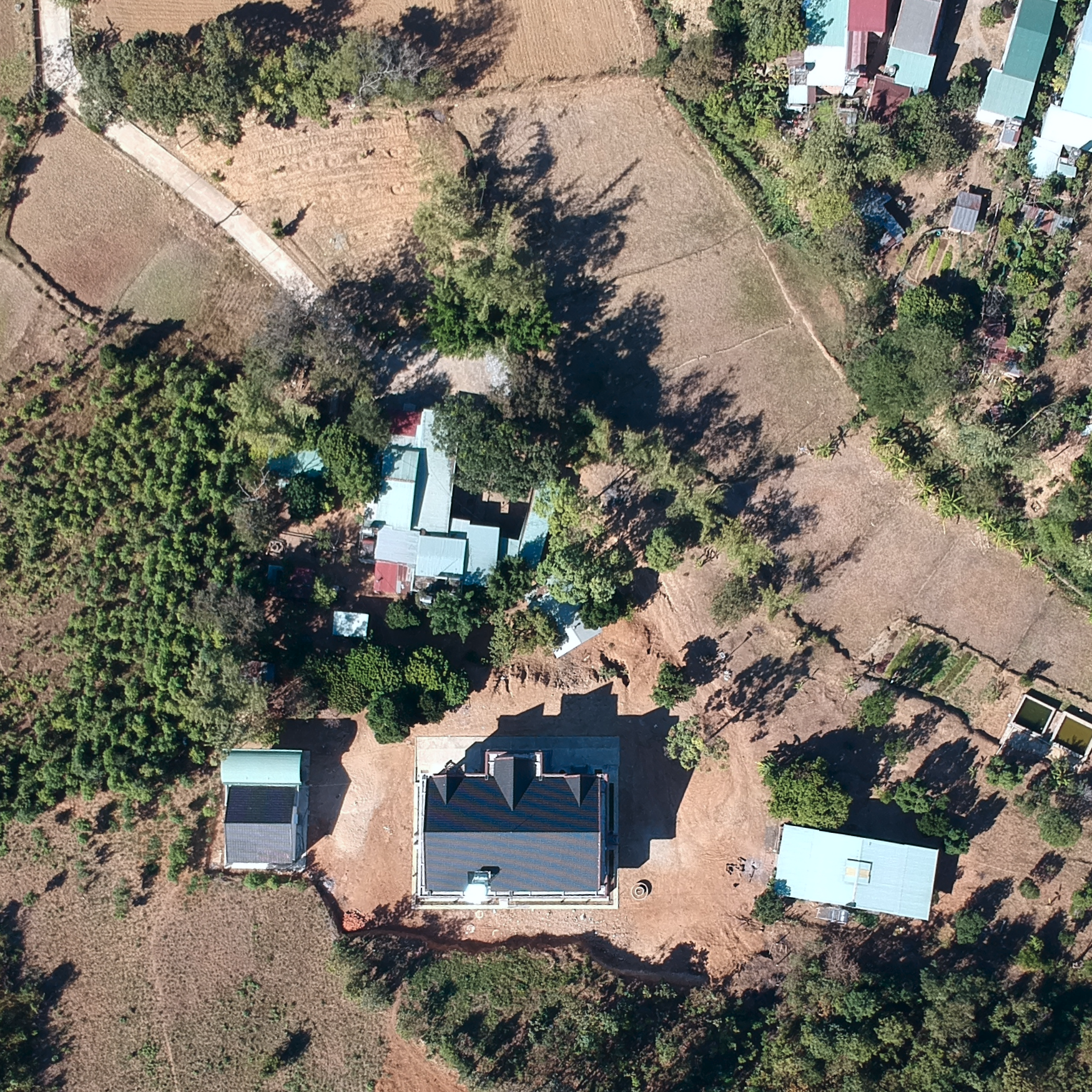 Aerial view of the orphanage in 2025